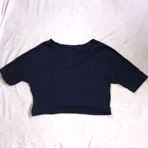 Navy blue Lululemon yoga shirt